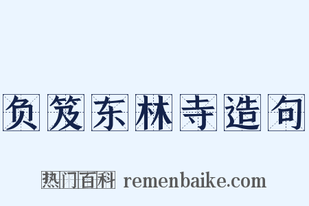 负笈东林寺造句是什么意思的图片